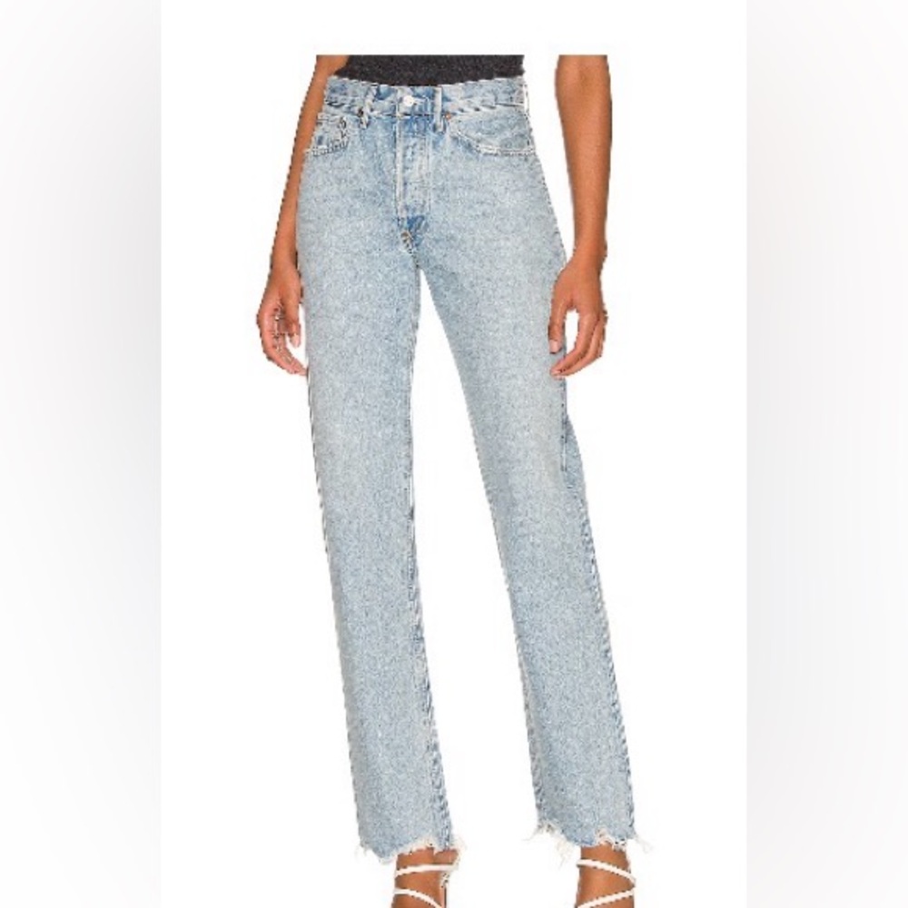 AGOLDE Lana Mid-Rise Straight Leg Jeans